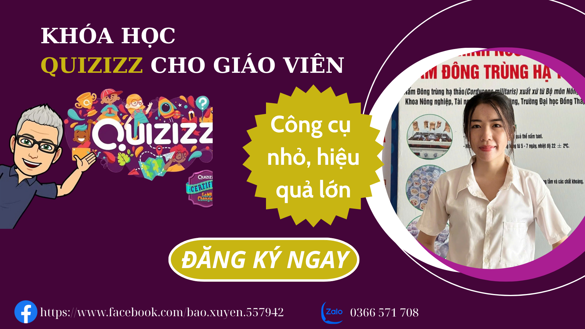 Học cách tạo và quản lý bài kiểm tra trực tuyến bằng Quizizz.
Thiết kế trò chơi học tập tương tác, hấp dẫn học sinh.
Theo dõi kết quả và đánh giá học sinh dễ dàng, tiết kiệm thời gian.
Biến lớp học thành trải nghiệm học tập vui nhộn và hiệu quả!